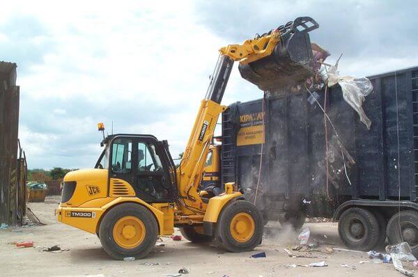 A JCB TM300 wheeled loader